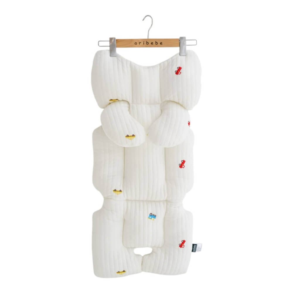 เบาะรองรถเข็น คาร์ซีท ARIBEBE ผ้าฝ้าย ลายรถยนต์